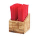 Cal-Mil 3308-99 2 Compartment Stir Stick Holder - 5 1/4" x 5 1/4" x 5 1/2", Reclaimed Wood-cityfoodequipment.com