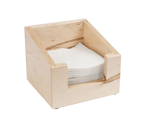 Cal-Mil 3309-71 6 1/4" Square Napkin for 5" Napkin - 5 1/2"H, Maple Wood-cityfoodequipment.com