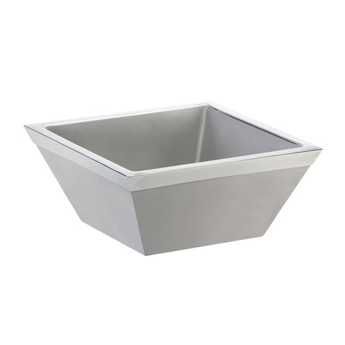 Cal-Mil 3326-10-55 10" Square Cold Concept Bowl, Stainless Steel-cityfoodequipment.com