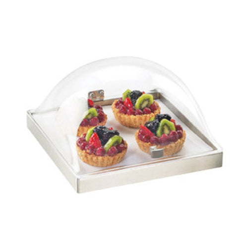 Cal-Mil 3329-12-55 Square Chill Sampler Display Only - Acrylic, Stainless Steel-cityfoodequipment.com