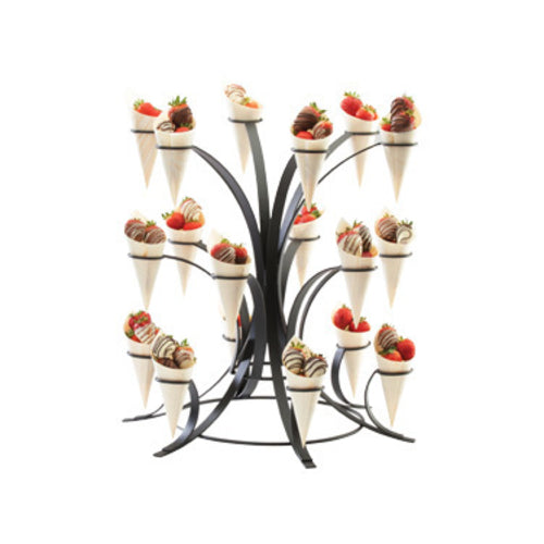 Cal-Mil 3330-13 18 Section Ice Cream Cone Holder - Metal, Black-cityfoodequipment.com