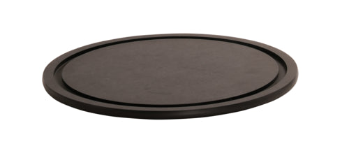 Cal-Mil 3337-15-13 15" Round Serving Board - Wood, Black-cityfoodequipment.com