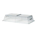 Cal-Mil 334-12 Display Cover w/ Center Hinge & Flat Top, 12 x 18 x 4" H, Clear-cityfoodequipment.com
