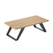 Cal-Mil 3374-8-60 Rectangular Buffet Riser - 24"W x 11 3/4"D x 8"H, Bamboo/Black Metal-cityfoodequipment.com
