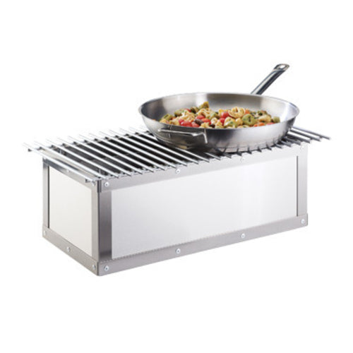 Cal-Mil 3391-55 Chafer Grill w/ Fuel Holder - 22" x 7 1/2", Stainless-cityfoodequipment.com