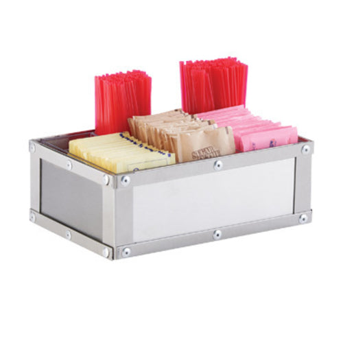 Cal-Mil 3398-55 Condiment Station w/ (6) Compartments - Brushed Stainless Steel-cityfoodequipment.com