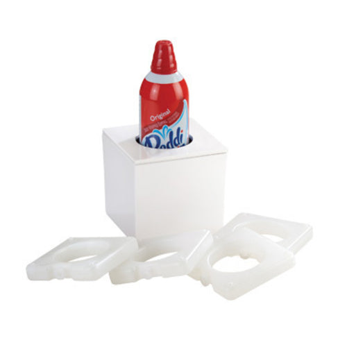 Cal-Mil 3399 Whipped Cream Can Chiller Pan - Melamine, White-cityfoodequipment.com