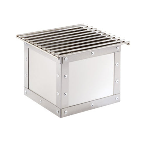 Cal-Mil 3407-55 12" Square Chafer Grill w/ Fuel Holder, Stainless-cityfoodequipment.com