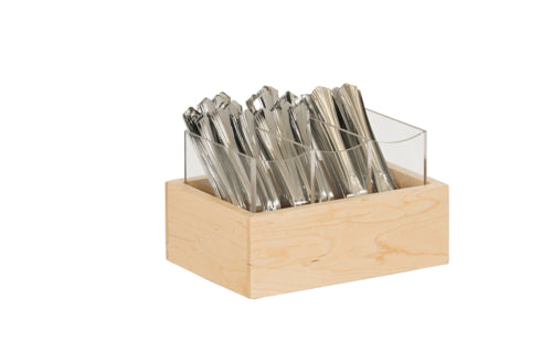 Cal-Mil 3408-71 3 Compartment Flatware Holder - 9" x 6", ABS, Blonde-cityfoodequipment.com