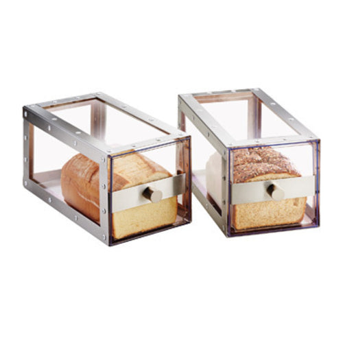 Cal-Mil 3410-55 Bread Display Drawer - 6 3/4"W x 12 1/4"D x 6 3/4"H, Stainless Steel/Acrylic-cityfoodequipment.com