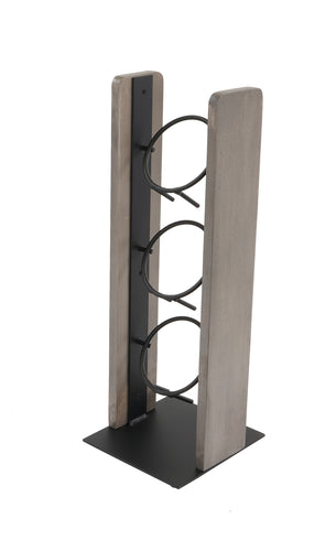 Cal-Mil 3411-110 3 Cylinder Display Only - 7 3/4" x 7 1/4" x 20 1/2", Pine Wood, Gray Wash-cityfoodequipment.com