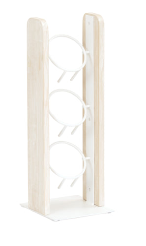 Cal-Mil 3411-113 20 1/2" 3 Tier Cylinder Display, White-Washed Pine Wood-cityfoodequipment.com