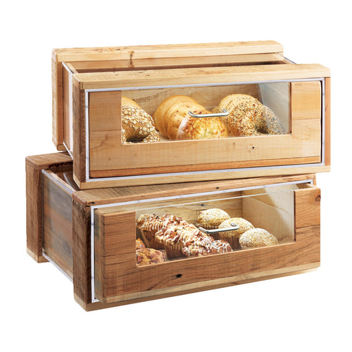Cal-Mil 3416 Single Drawer Pastry Display Case - 22" x 14 1/2" x 9 1/4", Wood-cityfoodequipment.com