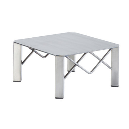 Cal-Mil 3417-5 10" Square Buffet Riser - 5"H, Polished Metal-cityfoodequipment.com
