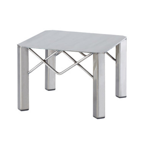 Cal-Mil 3417-7 10" Square Buffet Riser - 7"H, Polished Metal-cityfoodequipment.com