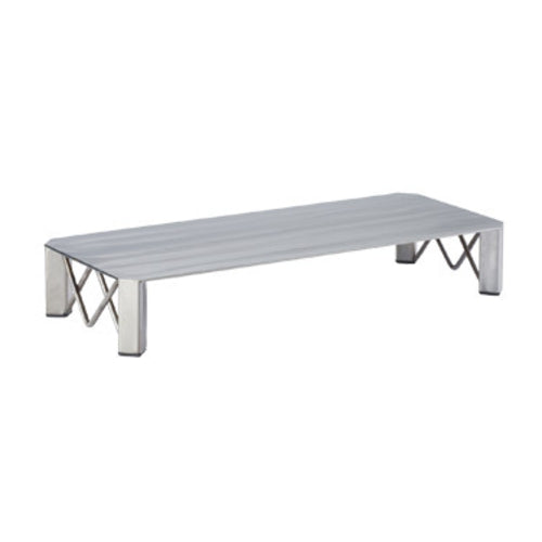 Cal-Mil 3418-3 Rectangular Buffet Riser - 20"W x 8"D x 3"H, Polished Metal-cityfoodequipment.com