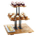 Cal-Mil 3428-99 3 Level Display Riser Shelf - 20 3/4"L x 20 3/4"W x 20"H, Metal Frame/Wood Shelves-cityfoodequipment.com