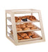 Cal-Mil 3432-71 3 Tier Pastry Display Case w/ Rear Doors - 21"W x 21 1/2"D x 21 1/2"H, Blonde Maple-cityfoodequipment.com