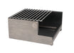 Cal-Mil 3435-110 Butane Stove Frame - 12 3/4" x 14 3/4" x 6 1/2", Gray Washed Pine Wood/Sleek Black Metal-cityfoodequipment.com