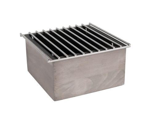 Cal-Mil 3440-110 Chafer Alternative - 10 1/4"W x 10"D x 5 1/2"H, Pine Wood, Gray Wash-cityfoodequipment.com
