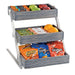 Cal-Mil 3449-3-83 3 Level Tiered Merchandiser - 16"L x 20"W x 15 1/2"H, Wood Bins/Metal Frame-cityfoodequipment.com
