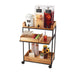Cal-Mil 3461-99 Madera Beverage Serving Cart w/ (3) Shelves - 27"W x 16"D x 41"H, Metal/Wood-cityfoodequipment.com