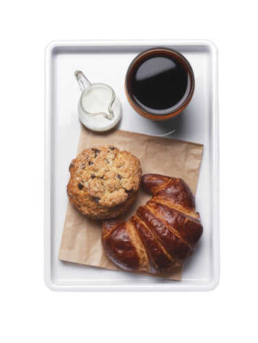 Cal-Mil 3463-15W Melamine Rectangular Room Service Tray - 13" x 9", White-cityfoodequipment.com