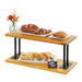 Cal-Mil 3473-99 2 Level Display Riser Shelf - 24"L x 10"W x 12"H, Wood/Metal-cityfoodequipment.com