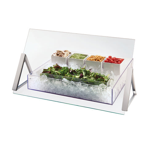Cal-Mil 3478-4-39 48" Portable Sneezeguard - 18"H, Acrylic w/ Steel Frame-cityfoodequipment.com