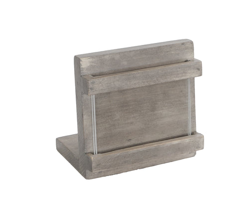 Cal-Mil 3483-23-110 Table Top Menu Card Holder - 4 1/4" x 4 1/4" x 2 1/2", Pine Wood, Gray Wash-cityfoodequipment.com