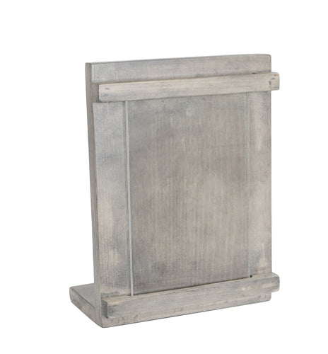 Cal-Mil 3483-46-110 Table Top Menu Card Holder - 6" x 3" x 8"H, Pine Wood, Gray Wash-cityfoodequipment.com