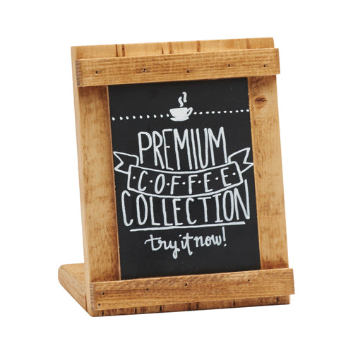 Cal-Mil 3489-46-99 Tabletop Write-On Sign - 4" x 6", Reclaimed Wood-cityfoodequipment.com