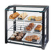 Cal-Mil 3493-13L 3 Tier Pastry Display Case w/ Hinged Doors - Black Metal Frame, Acrylic-cityfoodequipment.com