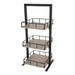 Cal-Mil 3494-3-110 3 Level Tiered Merchandiser - 12" x 12" x 31", Gray Washed Pine Wood/Metal Frame-cityfoodequipment.com