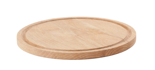 Cal-Mil 3496-15-21 15" Round Serving Board - Wood, White Oak-cityfoodequipment.com