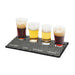 Cal-Mil 3500-65M Write On Taster Tray w/ (4) Cut Outs - 11 3/4" x 5", Melamine, Faux Slate-cityfoodequipment.com
