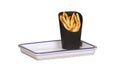 Cal-Mil 3505-15 9" x 6 1/2" Rectangular Serving Tray - Melamine, White-cityfoodequipment.com