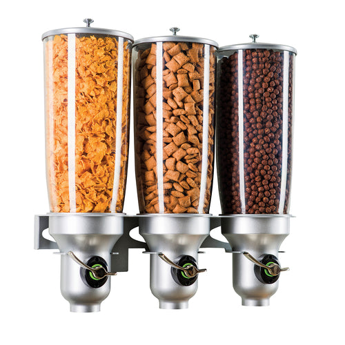 Cal-Mil 3518-3-39FF Wall-Mount Cereal Dispenser, (3) 5 liter Hoppers-cityfoodequipment.com