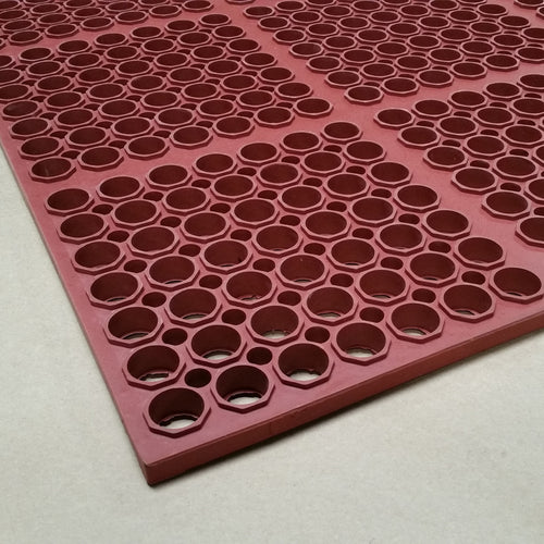 Cactus Mat 3520-R3 VIP Floormate Anti Fatigue Mat - 2 2/5' x 3 1/4', Red-cityfoodequipment.com