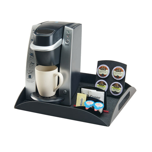 Cal-Mil 353-13 Rectangular Hotel Amenity Display Tray - 15 1/4" x 12 1/2", Plastic, Black-cityfoodequipment.com