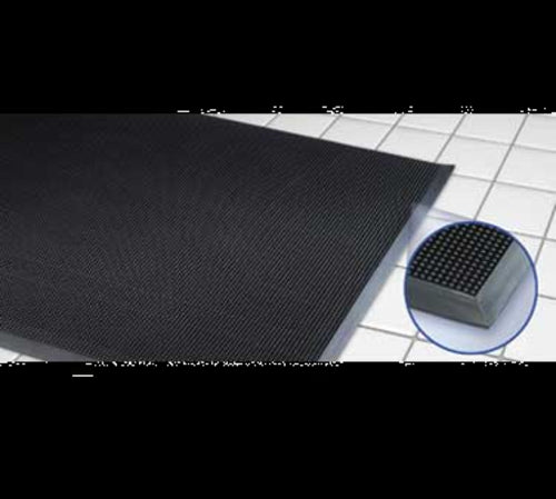 Cactus Mat 35-3672 Finger Top Anti Fatigue Mat - 3' x 6', Rubber, Black-cityfoodequipment.com