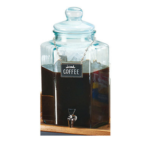 Cal-Mil 3553ICE 2 Gallon Hexagon Glass Beverage Dispenser w/ Ice Chamber - Clear-cityfoodequipment.com