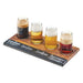 Cal-Mil 3570-47M Write On Beer Flight Board w/ (4) Cutouts - 12" x 6", Melamine, Hickory-cityfoodequipment.com