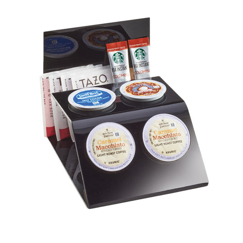 Cal-Mil 3579-13 4 Section K-Cup? Holder & Organizer - Plastic, Black-cityfoodequipment.com