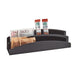 Cal-Mil 3580-13 Condiment Packet Station w/ (2) Section - Plastic, Black-cityfoodequipment.com
