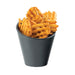Cal-Mil 3600-65M 4 1/4" Round French Fry Holder - Melamine, Black Faux Slate-cityfoodequipment.com