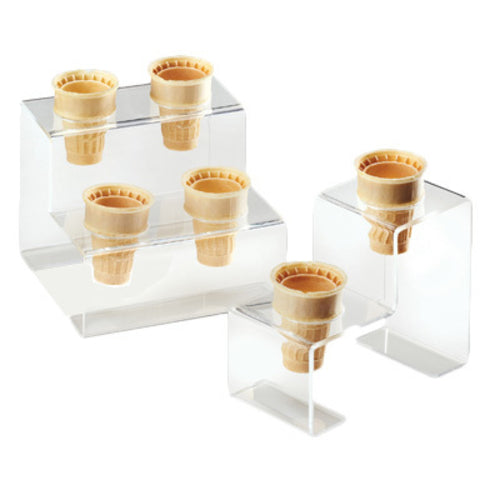 Cal-Mil 3601-4 4 Section Ice Cream Cone Holder - Acrylic, Clear-cityfoodequipment.com
