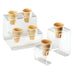 Cal-Mil 3601-4 4 Section Ice Cream Cone Holder - Acrylic, Clear-cityfoodequipment.com