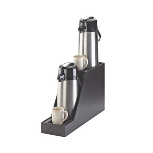 Cal-Mil 360-2-96 Airpot Display - 7 1/2x23 1/2x15 1/4", Dual for 2 1/2 Liter Inline, Midnight-cityfoodequipment.com