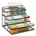 Cal-Mil 3603-13 Rectangular 9 Compartment Condiment Jar Display - Clear/Black-cityfoodequipment.com